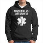 Ausser Dienst Rette Dich Selbst [German Language] Black Hoodie